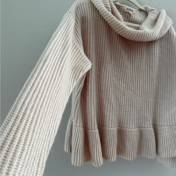 Listicle Cream Cowl Neck Sweater - Picture 2 of 5